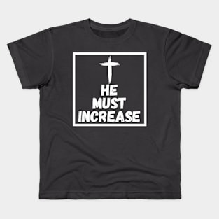 HE Must Increase - All White Kids T-Shirt